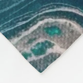Grande couverture en polaire Abstraite turquoise (Coin)