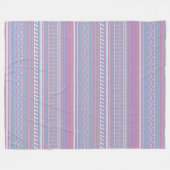 Grande couverture en polaire en aztèque violet (Devant (Horizontal))