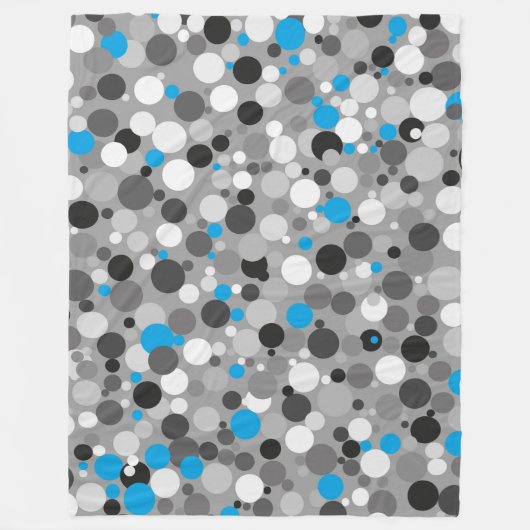 Grande couverture en polaire moderne, abstrait, bl (Devant)