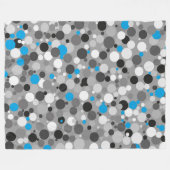 Grande couverture en polaire moderne, abstrait, bl (Devant (Horizontal))