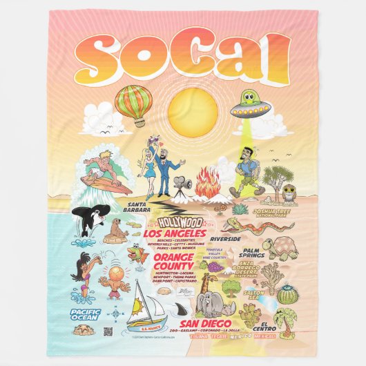 Grande couverture en toison SoCal (Devant)