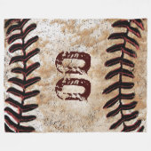 Grande couverture Vintage de baseball avec Jersey  (Devant (Horizontal))