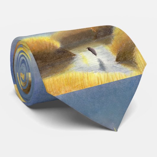 Grande Cravate de Héron Bleu (Roulé)