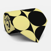 Grande cravate kaki et noire géniale de points (Roulé)