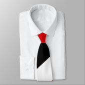 Grande cravate noire rouge blanche de rayure (Attaché)