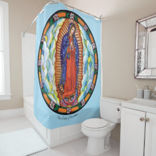 Grande Dame de Guadalupe rideau de douche blanche