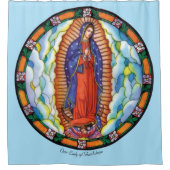 Grande Dame de Guadalupe rideau de douche blanche (Devant)