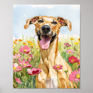 Grande Dane aquarelle chien affiche murale