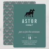 Grande Dane Invitation Anniversaire (Devant / Derrière)