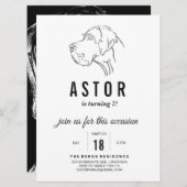 Grande Dane Invitation Anniversaire (Devant / Derrière)