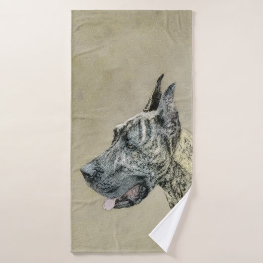 Grande Danse (Brindle) Peinture - Art Chien origin (Serviette de bain)