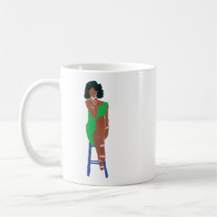 Grande Diva in Groen en Roze Koffiemok