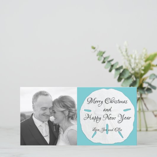 Grande Dollar de sable long photo carte de Noël (Debout devant)