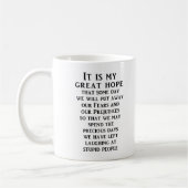 Grande Espérance Mug Drôle Humour (Gauche)