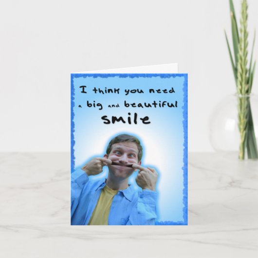 Grande et belle carte de sourire (Devant)