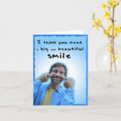 Grande et belle carte de sourire (Fleur jaune)