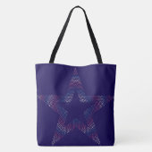 grande étoile sur sac cabas bleu (Dos)