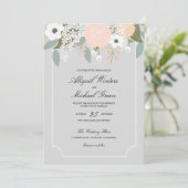 Grande Faire-part de mariage Florale (Debout devant)