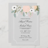 Grande Faire-part de mariage Florale (Devant / Derrière)