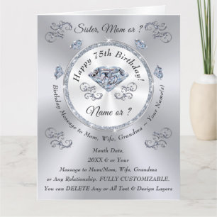 Grande Femme magnifique, Maman, Soeur Carte d'anni