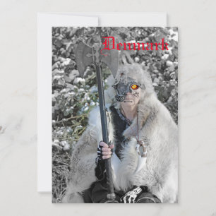 Grande Femme Warrior Danemark Carte Plat!