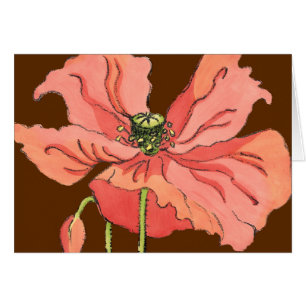 Grande Fleur rose avec Arrière - plan rouge profon