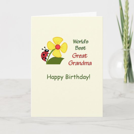 Grande grand-mère anniversaire de la carte enfant (Devant)