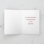 Grande grand-mère anniversaire de la carte enfant (Intérieur)