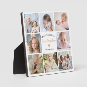 Grande grand-mère moderne 8 Photo Collage Plaque d