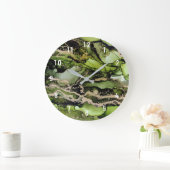 Grande horloge Abstrait Green Black Gold (Maison)