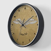 Grande horloge beige ailes (Angle)