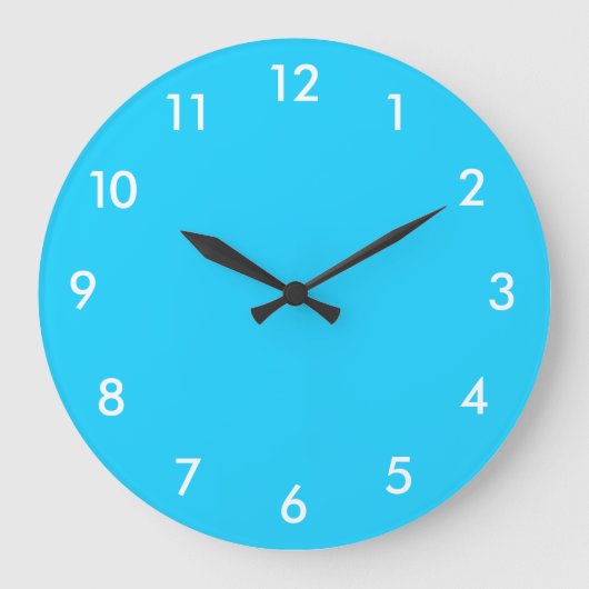 Grande horloge bleu et blanc turquoise (Recto)