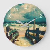 Grande horloge côtière Vintage de plage (Recto)