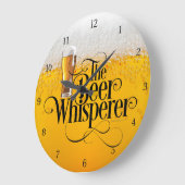Grande horloge de la bière Whisperer (Angle)