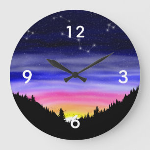 Grande horloge de la nuit de diamant
