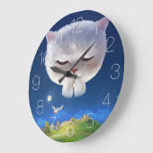 Grande horloge du chat priant (Angle)