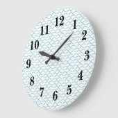 Grande horloge du Motif de vague côtière Abstraite (Angle)