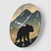 Grande horloge extérieure Black Ours Mur (Angle)