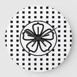 Grande horloge "Horloge allumée, horloge off noir