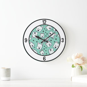 Grande horloge KiniArt Westie Lover