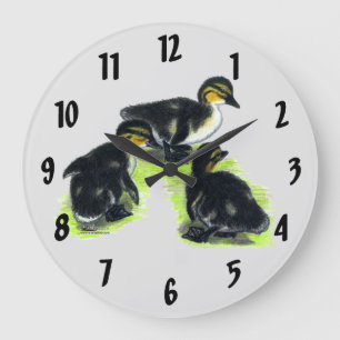 Grande horloge Mallard Ducklings