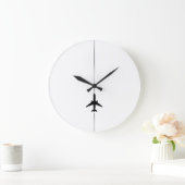 Grande horloge minimaliste de l'aviation (Maison)