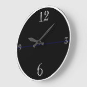 Grande horloge moderne noir et blanc (Angle)
