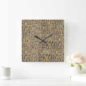 Grande horloge murale Carré avec une grande image  (Maison)