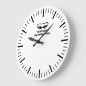Grande horloge murale de la piscine avec nom perso (Angle)