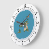 Grande horloge murale de la Terre plate (Angle)