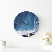 GRANDE HORLOGE MURALE RONDE DE "BELLE CASCADE" (Maison)