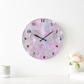 Grande horloge murale rose Conception abstraite (Maison)