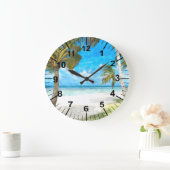 Grande horloge murale Vintage de plage (Maison)