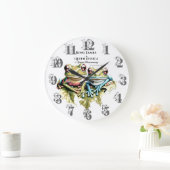 Grande Horloge Ronde 10 ans Mariage Anniversaire Jardin Décontractée fê (Maison)